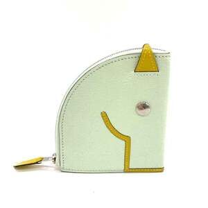HERMES White Leather Wallet